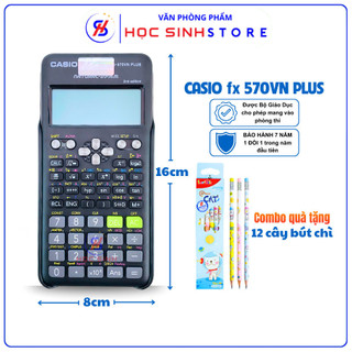 Máy Tính Casio FX-570VN PLUS Chính Hãng (Màu Đen) - Tặng Kèm Combo Quà Tặng - VPP Học Sinh Store