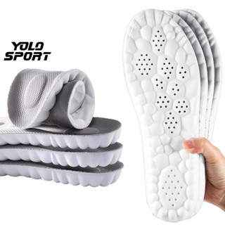  Lót Giày Thể Thao 4D miếng lót giày Thoáng Khí  Lưu Thông Cửu Huyệt Chất Cao đế pu Su Non Siêu Nhẹ Đàn Hồi Giảm Sóc Êm Chân  Vận Động Thể Thao 