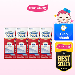 Sữa GrowPLUS+ ít đường 180ml (lốc 4 hộp) (Giao bao bì ngẫu nhiên)