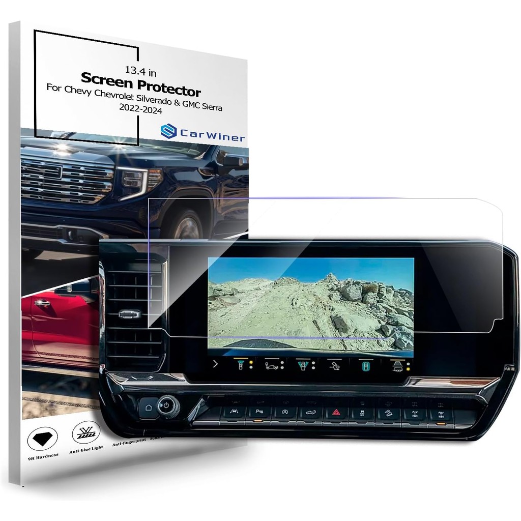Carwiner Bảo Vệ Màn Hình Cho Chevy Chevrolet Silverado & GMC Sierra 13.4 ” 2022-2025 1500 2500 3500 