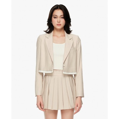GIGI - Áo khoác blazer nữ cổ V tay dài phom croptop_G1403O252606-11