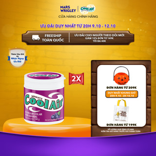 Combo 2 hũ Kẹo sing-gum Cool Air hương quả mọng hũ 90 viên