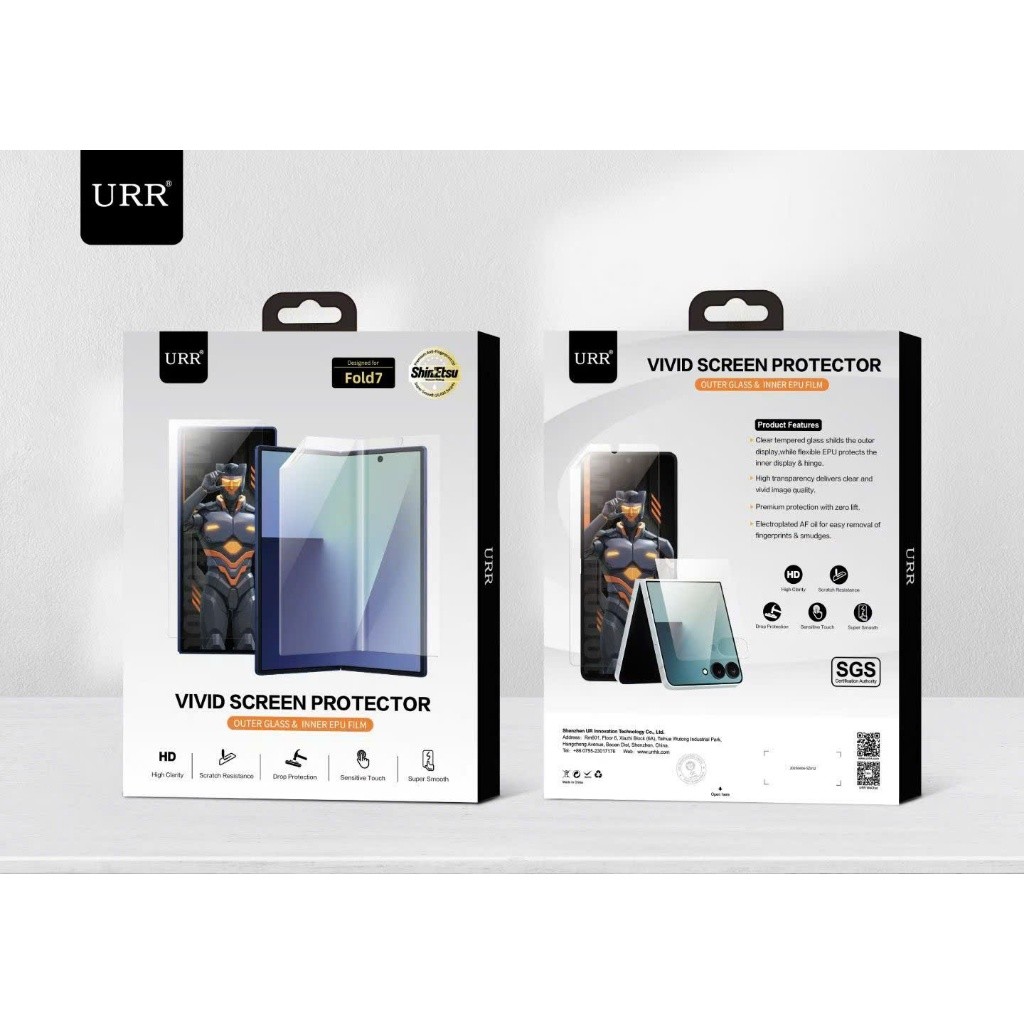 [Chính Hãng] Bộ Dán URR Autobot 2in1 Vivid Screen Protector Samsung Z Fold7 / Z Flip7 - Kính Ngoài +