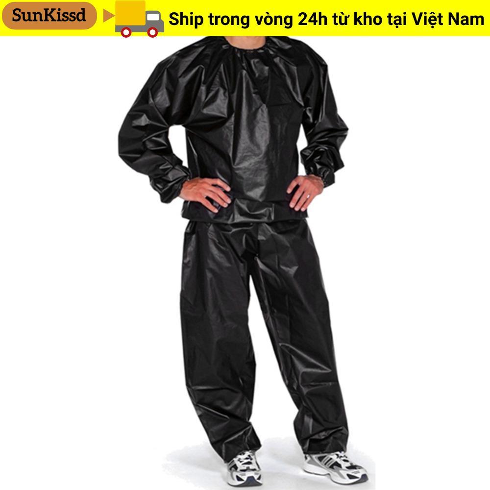 Bộ đồ tắm hơi SUNKISSD Sauna Sweat Suit S-4XL, hỗ trợ giảm cân, tập gym, có mũ, chống rách, bền chắc