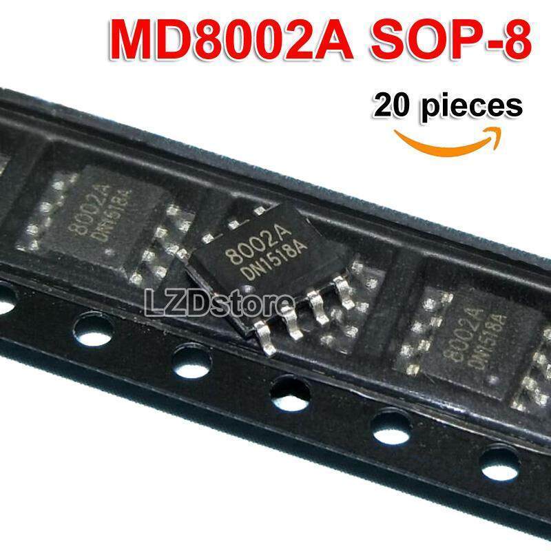 20 Chiếc MD8002A SOP-8 MD 8002A SOP8 SMD 8002 Bộ Khuếch Đại Âm Thanh Chip IC Mới Ban Đầu