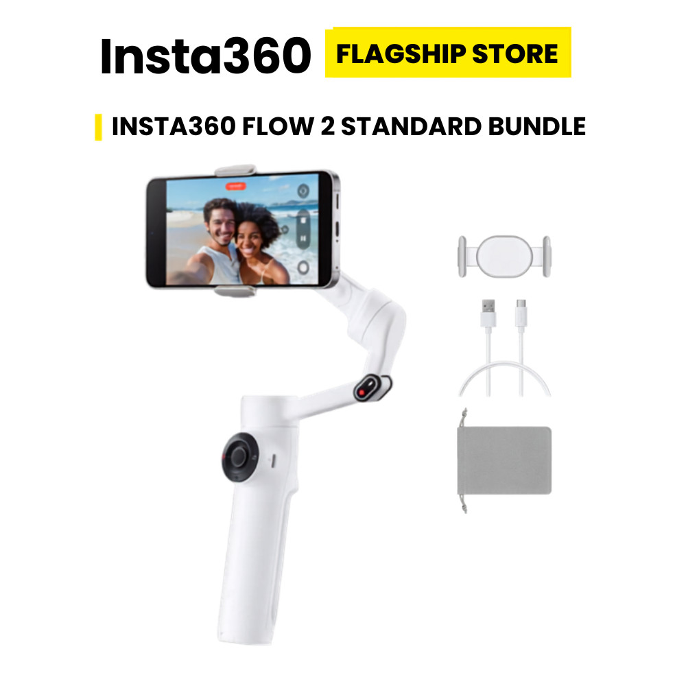 Gimbal Điện Thoại Insta360 Flow 2 Standard Bundle - Chống Rung 3 trục - Quay Vlog - Theo dõi Ai Trac