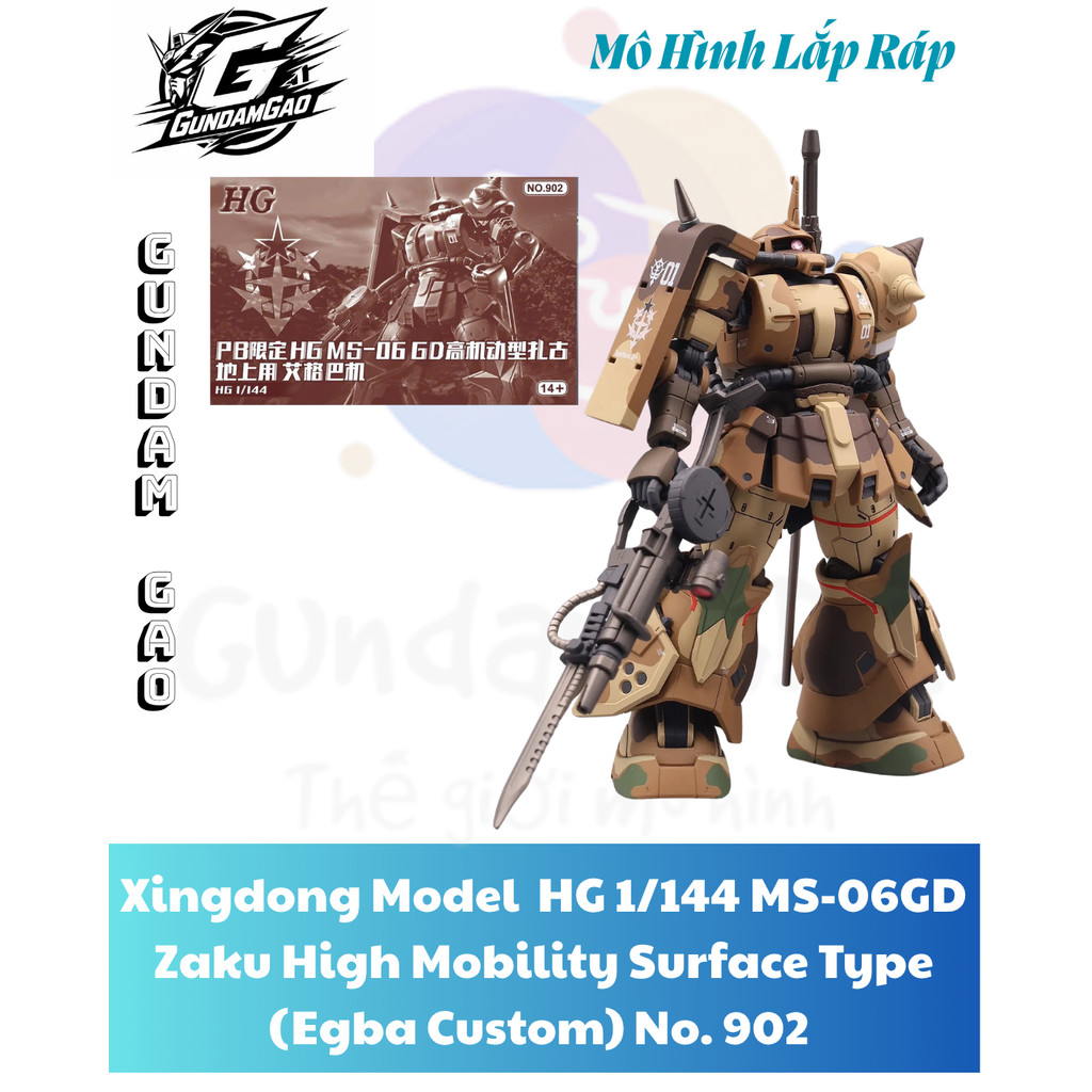 Mô hình lắp ráp HG 1/144 MS-06GD Zaku High Mobility Surface Type (Egba Custom) No. 902 | Xingdong Mo