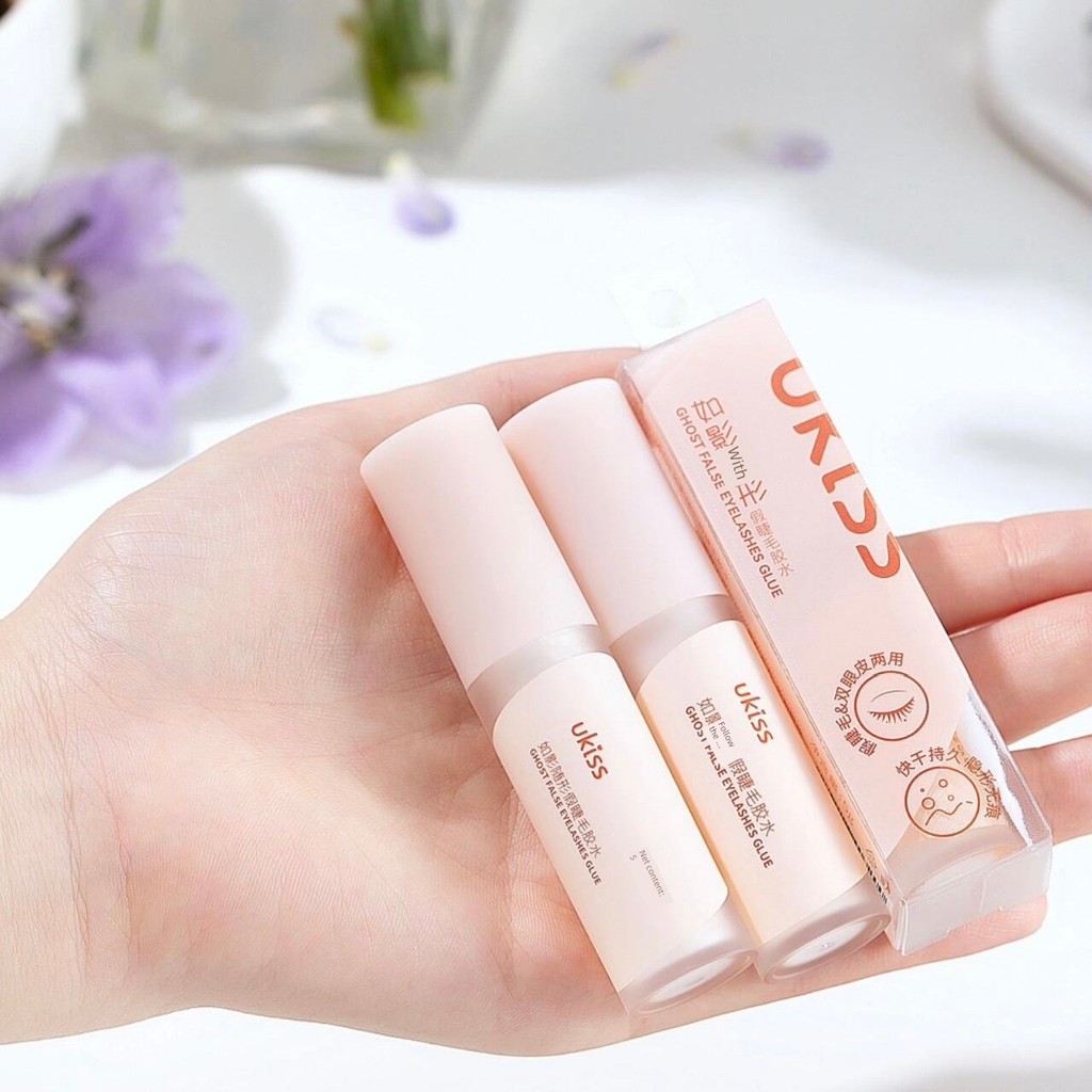 Hàng sẵn có Keo dán lông mi giả UKISS Không dễ dị ứng Siêu dính Cửa hàng lông mi lâu trôi chuyên dụn