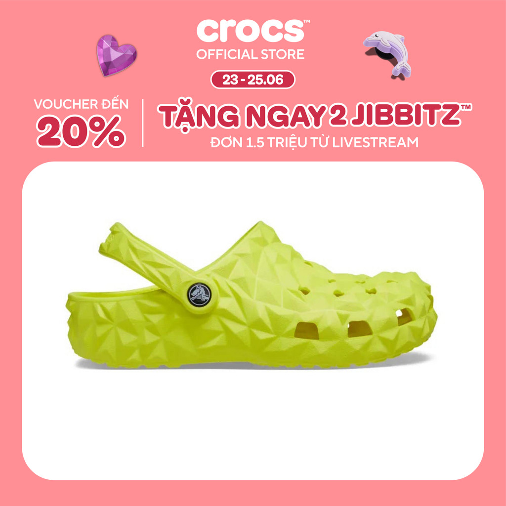 Giày Clog Unisex Crocs Classic Geometric - Acidity - 209563-76M