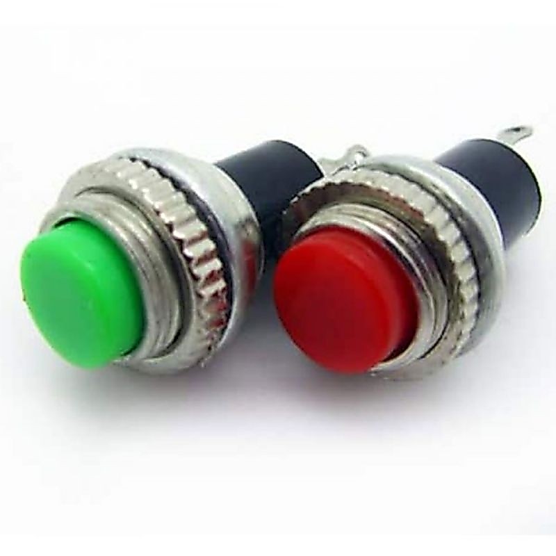 Combo 5 Nút Nhấn Đề 10MM Núm Đỏ Nút Nhấn Nhả Bật Tắt Thiết bị
