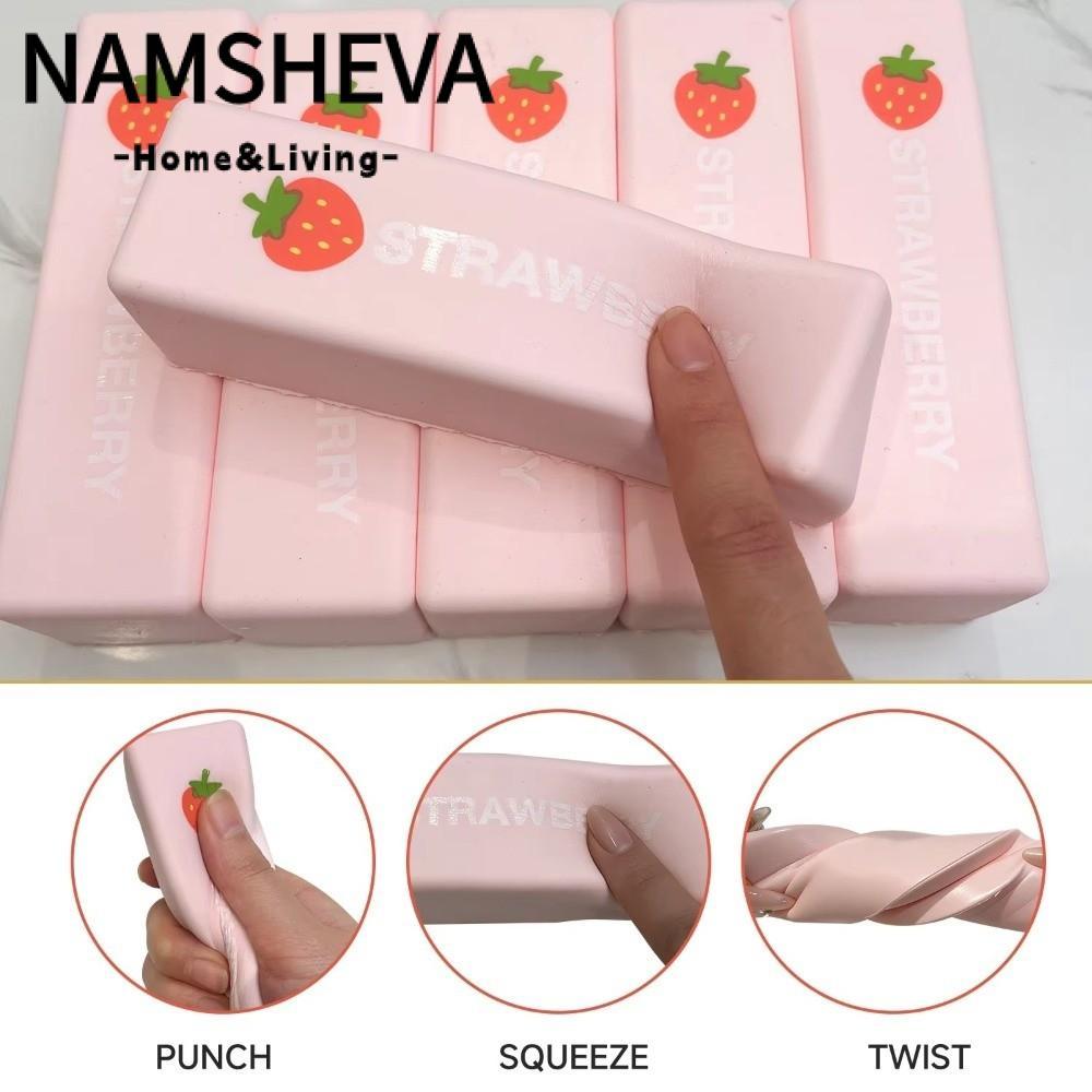Đồ chơi bóp bơ NAMSHEVA, Khả năng phục hồi chậm Thư giãn tay Bóp quả bóng căng thẳng, Dâu dính Fidge