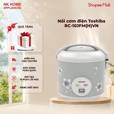 Nồi cơm điện Toshiba RC-10JFM(H)VN - 1 lít - Công nghệ truyền nhiệt 3D - Bảo hành chính hãng