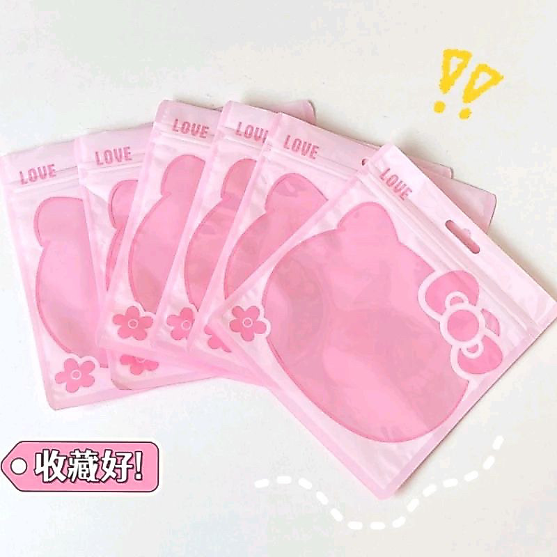 Sét 8 Túi Zip Chống Nước Size 15*16 Cm Hình Gấu Cute , Đựng Sticker Siêu Xinh