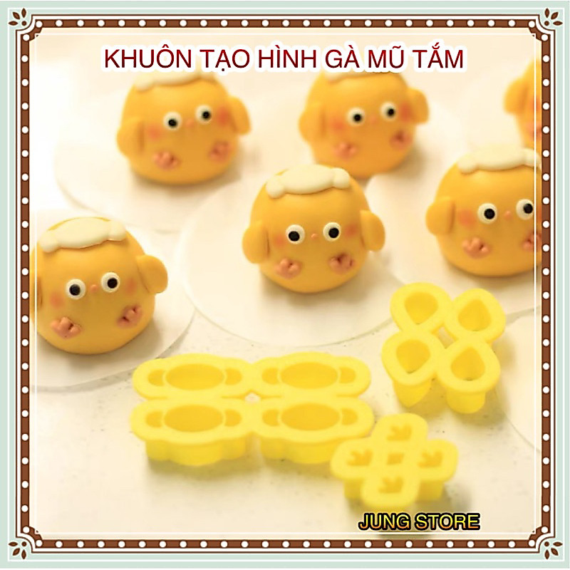 Khuôn làm bánh bao tạo hình gà đội khăn tắm JUNG STORE M301