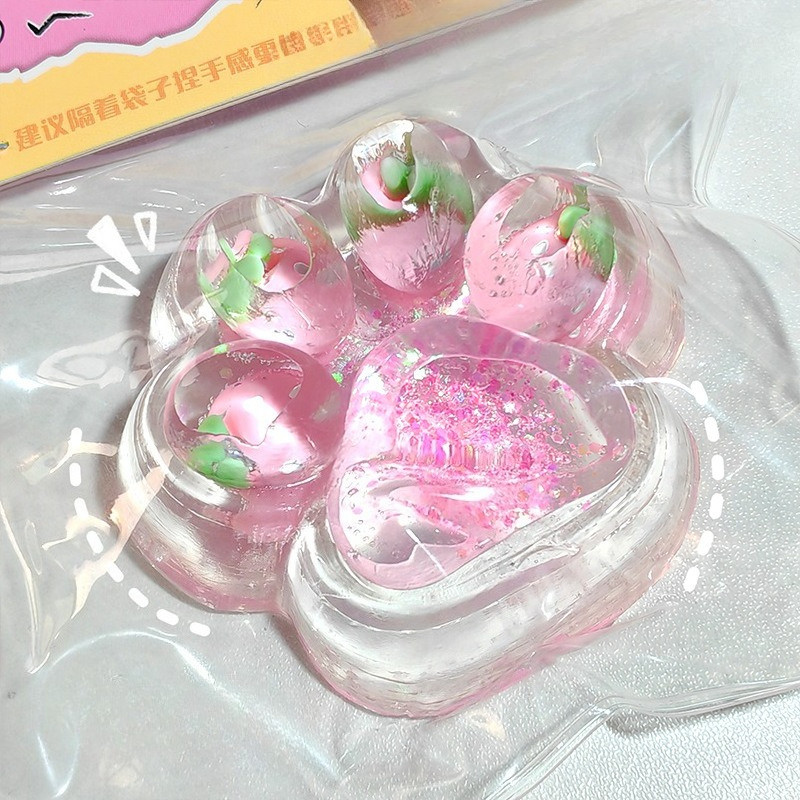 Mèo Lớn Paw Taba Squishy Đồ Chơi Trong Suốt Fufu Squishy Cảm Giác Thần Tài Đồ Chơi Trẻ Em Người Lớn 