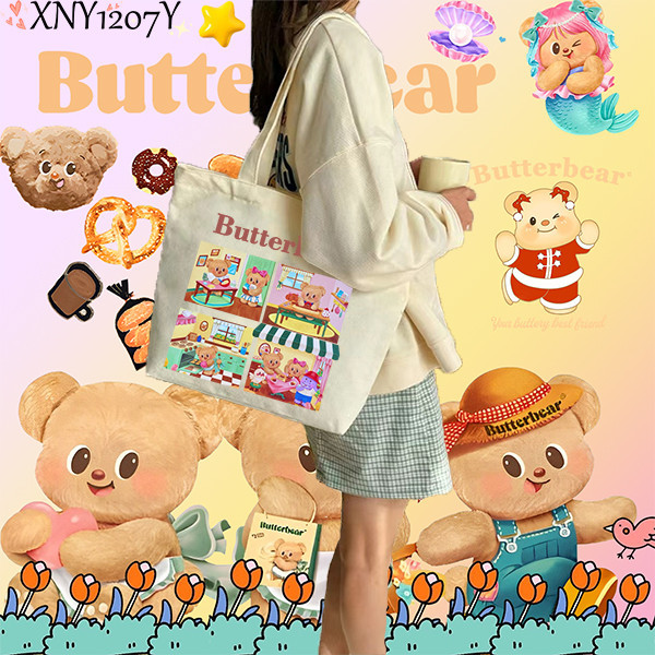 (Butterbear) Túi vải Canvas Túi vải Butterbear Tote và sức chứa rất lớn. Có thể chứa được rất nhiều 