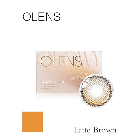 Ống kính tiếp xúc OLENS GLOWY NATURAL LATTE Brown 1 tháng 2P