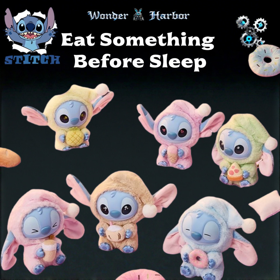 Stitch Eat Something Before Sleep Series Blind Box Stitch No Matter How Tired You Are, You Still Nee