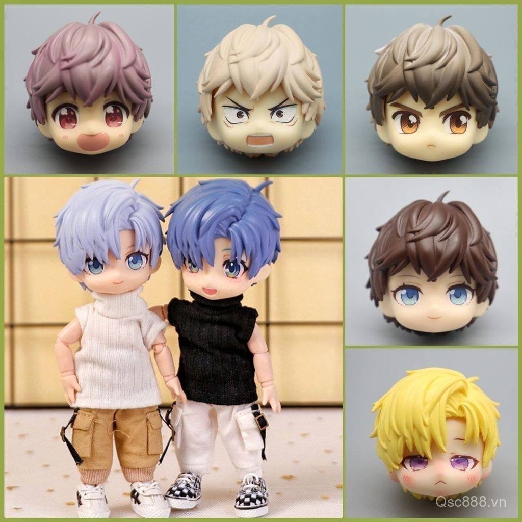 Ob11 Baby Head GSc Nendoroid Li Zeyan Hair GSc Hair Đa Năng Có Thể Tháo Rời Đầu Vỏ GSc với Trang Điể