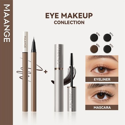 Bộ trang điểm mắt MAANGE Mascara kẻ mắt Ultra Tipis không thấm nước lâu trôi