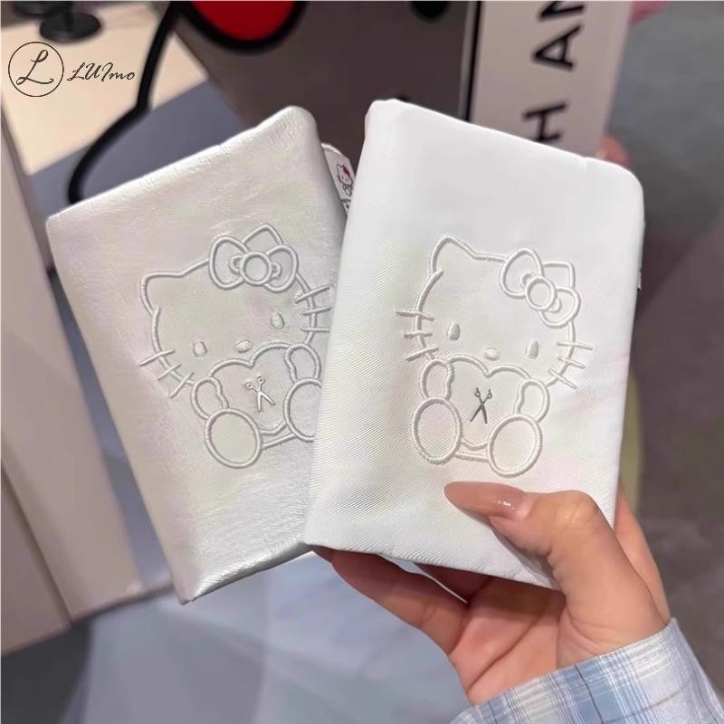 LUImo Fashion Hello Kitty Leather Passport Holder Kt Túi đựng thẻ đa chức năng Du lịch nước ngoài Ai