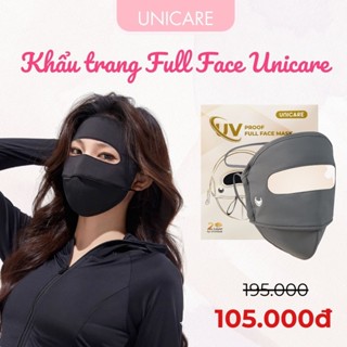 Khẩu trang toàn mặt chống nắng Unicare, khẩu trang Full Face chống UV thoáng khí che chắn toàn diện, phù hợp nam và nữ