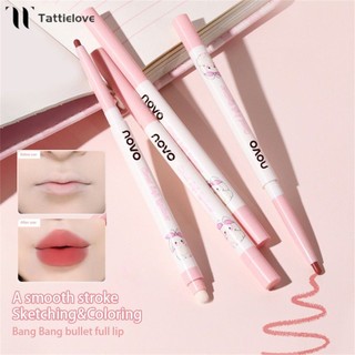 Bút kẻ viền môi Novo Double-Ended Lip Liner Pen Matte Đa năng Son môi dưỡng ẩm chống nước Mỹ phẩm Tattielove