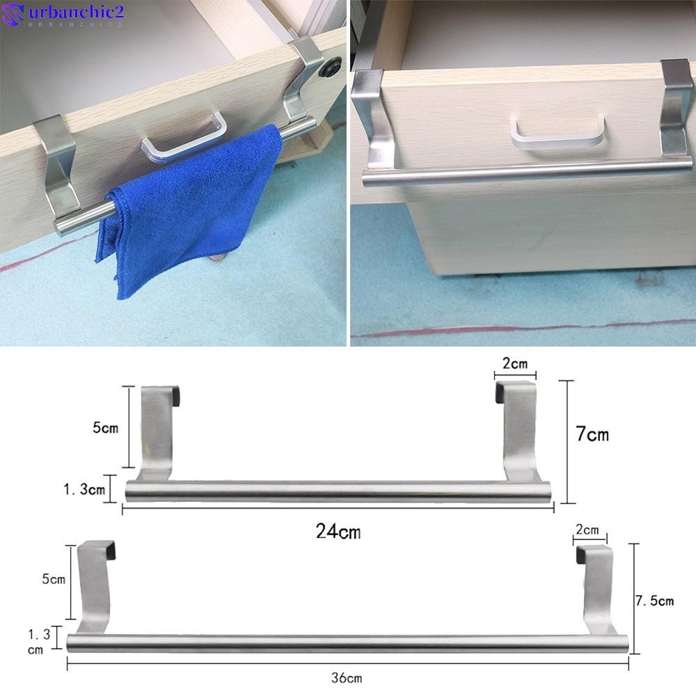 Kitchen Under Cabinet Towel Hanger Rack Organizer Storage Shelf Holder
