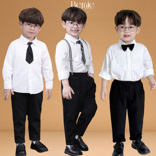  Set sơ mi dài tay quần dài tổng hợp nhiều mẫu cho bé trai mặc đi tiệc đi học 1 đến 7 tuổi BERNIE 