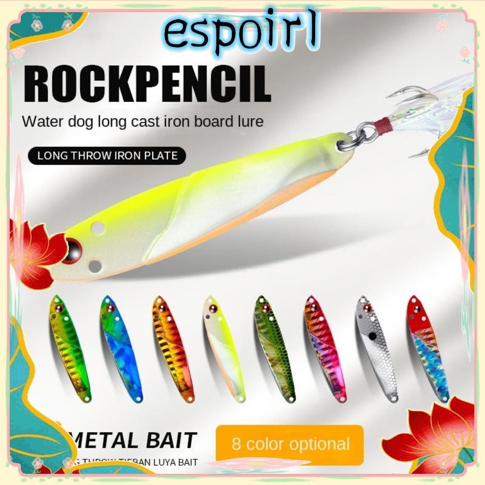 Mồi kim loại ESPOIR, Minnow 7g 15g Mồi câu cá, 2025 có móc Jig Mồi chìm