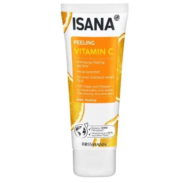 [Hàng Đức] Tẩy da chết Isana kèm Vitamin C giúp sáng da, an toàn, không tác dụng phụ, tuýp 75ml, san