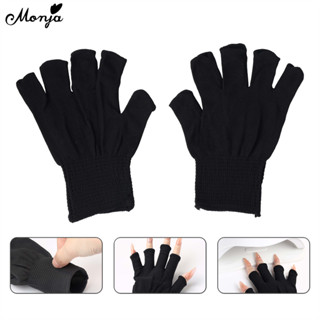  Monja 1 Đôi Móng Tay Nghệ Thuật Găng Tay Chống Tia UV Co Giãn Găng Tay Không Ngón Chống Tia UV Bảo Vệ Bức Xạ UV Đèn LED Găng Tay Lá Chắn Tay DIY Dụng Cụ Làm Móng Tay 