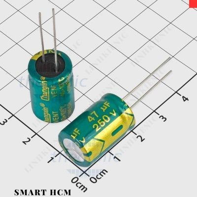 [5 Cái]- Tụ Hoá 47uF 250V 13x21mm Xuyên Lỗ Smart. HCM City