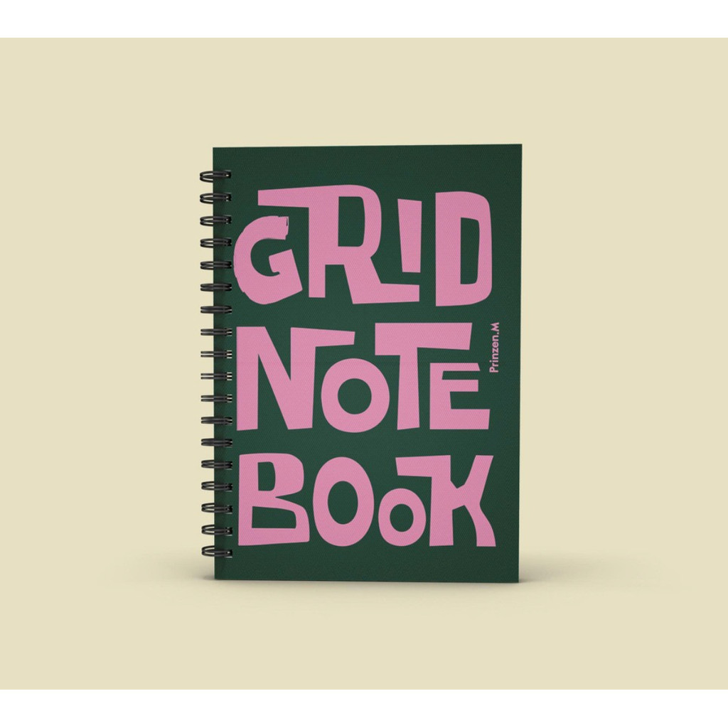 (8049) Sổ Lò Xo A5 GRID NOTE BOOK 4 MÀU PHONG CÁCH  HÀN QUỐC 160 TRANG KẺ NGANG - CÓ 1 LỚP BÌA MIKA
