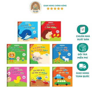 Sách Ehon Toán Học đầu đời cho bé 0-3 Tuổi: Cùng Con Học Toán - Song Ngữ Việt Anh (Bộ 8 Cuốn)