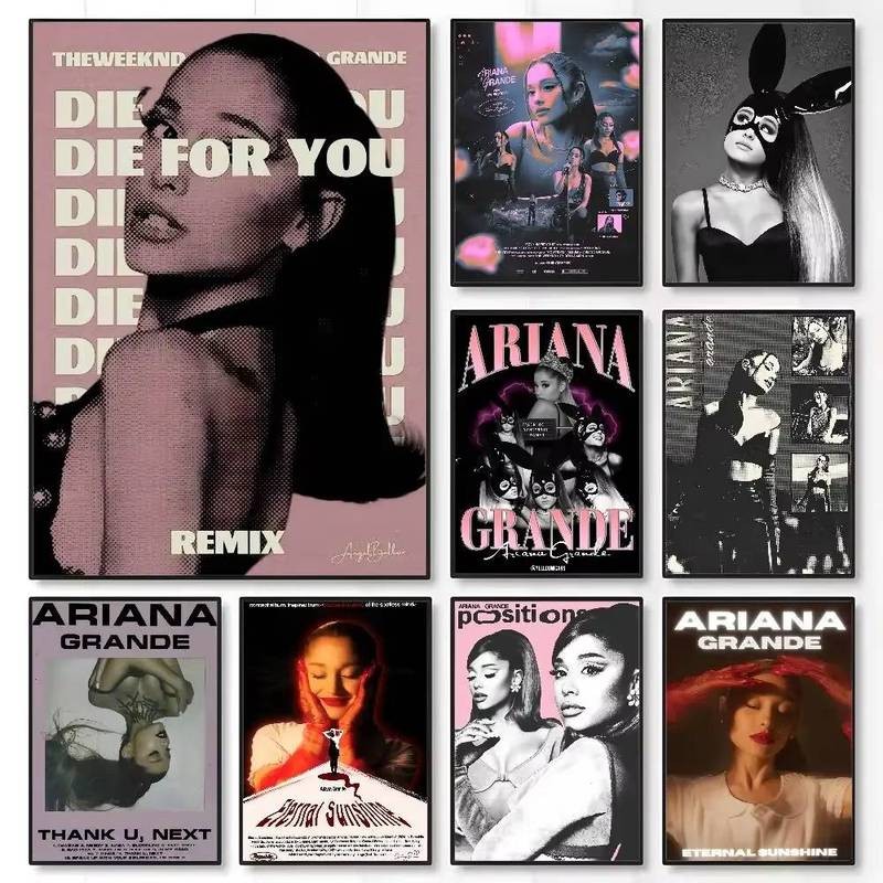 Ca Sĩ Ariana Grande Unframed Chống Thấm Nước HD Canvas Treo Tường Nghệ Thuật Vintage Phòng Khách Tra