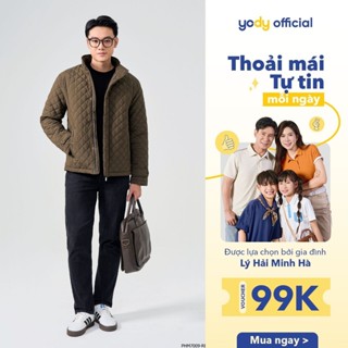 Áo phao nam YODY trần trám bền, nhẹ, siêu ấm, có thể giặt máy TRA - PHM7009