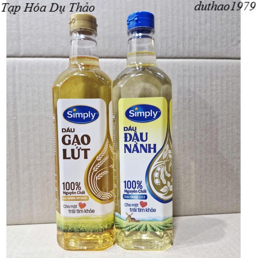 Dầu Gạo  Lứt / Đậu Nành Simply 1L