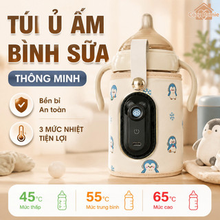 túi ủ bình sữa thông minh 3 mức nhiệt vải polyester chịu nhiệt phù hợp đa loại bình dùng du lịch xe