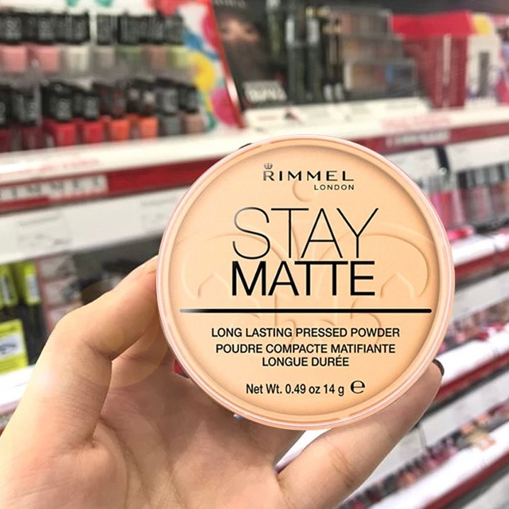 phấn phủ phấn phủ kiềm dầu Out-of-Print Phong Cách Cũ ~ Rimmel Rimmel Stay Matte Kiểm Soát Dầu Cố Đị