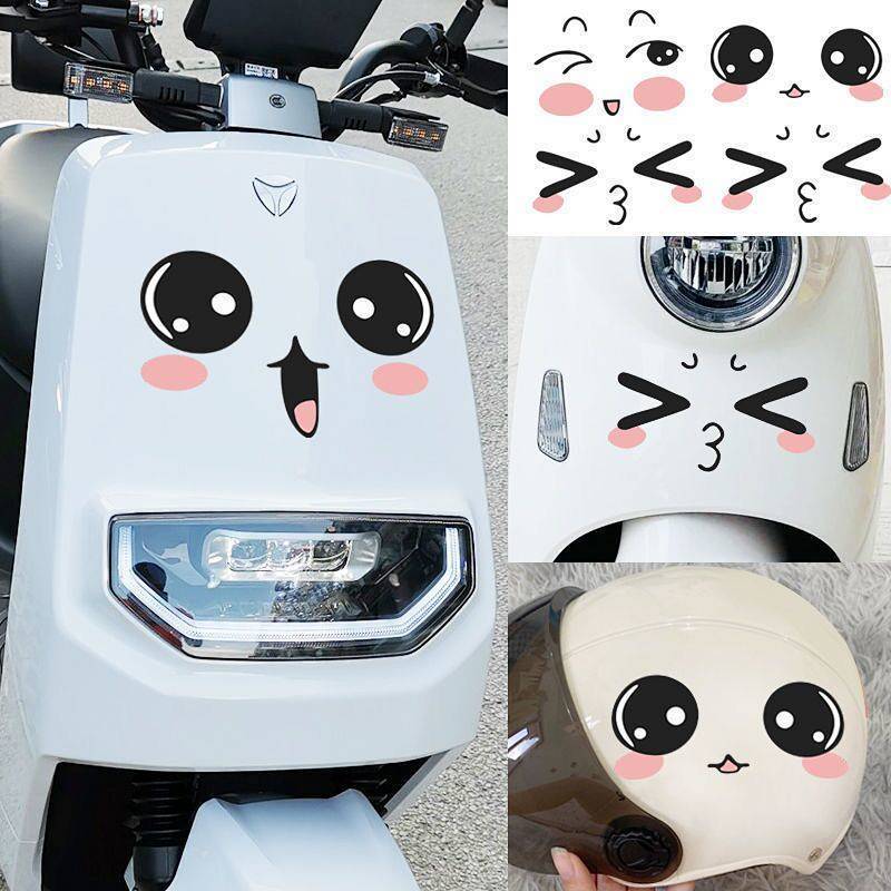 Electric Car Decorative Stickers Emoji Cute Scratch Hidden Sticker Electric Car Decorative Stickers 