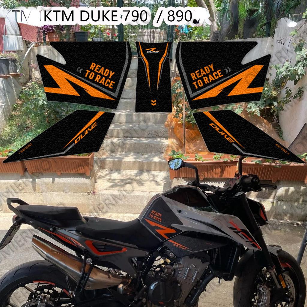 KTM sticker, DUKE 790, DUKE 890 motorcycle fuel tank side matte decal