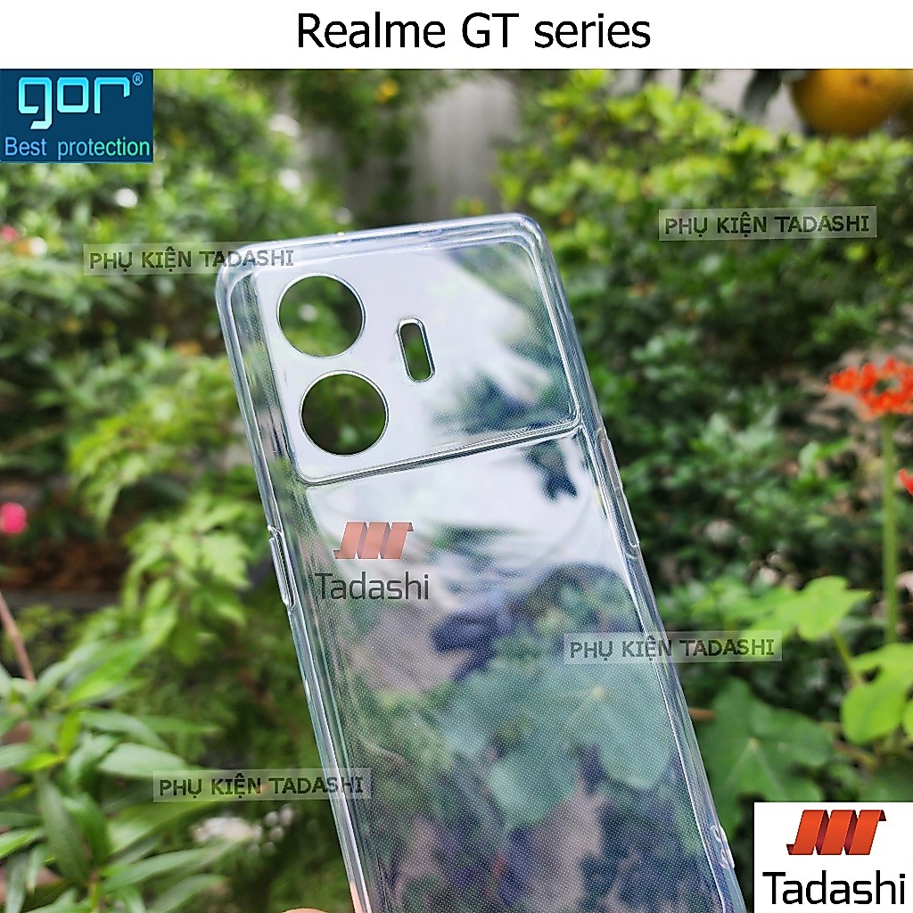 Ốp Lưng Dẻo Gor Realme GT Neo 5/ GT Neo 5 SE 5G, Realme GT5/ GT5 Pro Trong Suốt, Có Gờ Bảo Vệ Camera