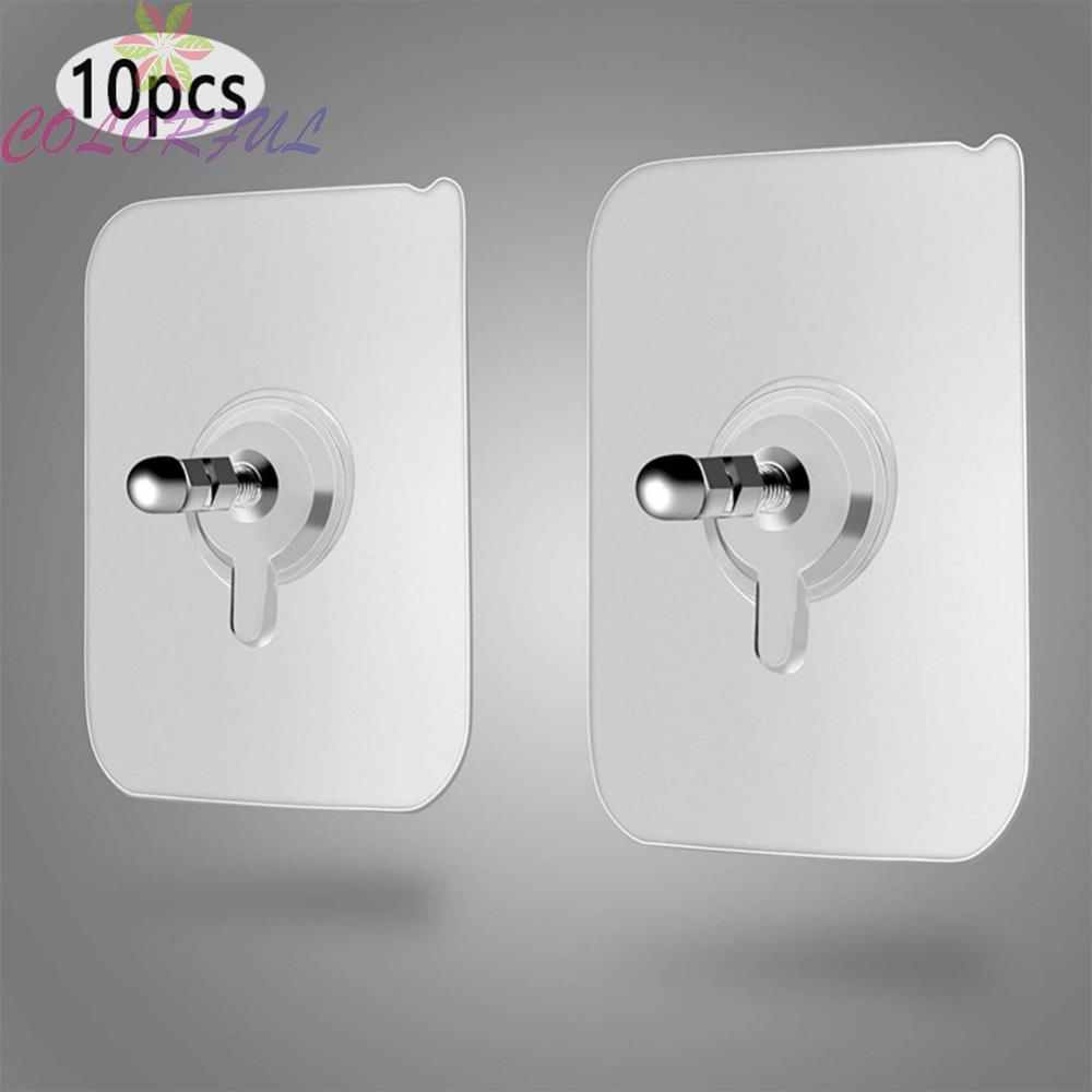 Sturdy Screw Stickers for Hanging Keys Clothes and Frames 10Pcs Picture Hook Kit