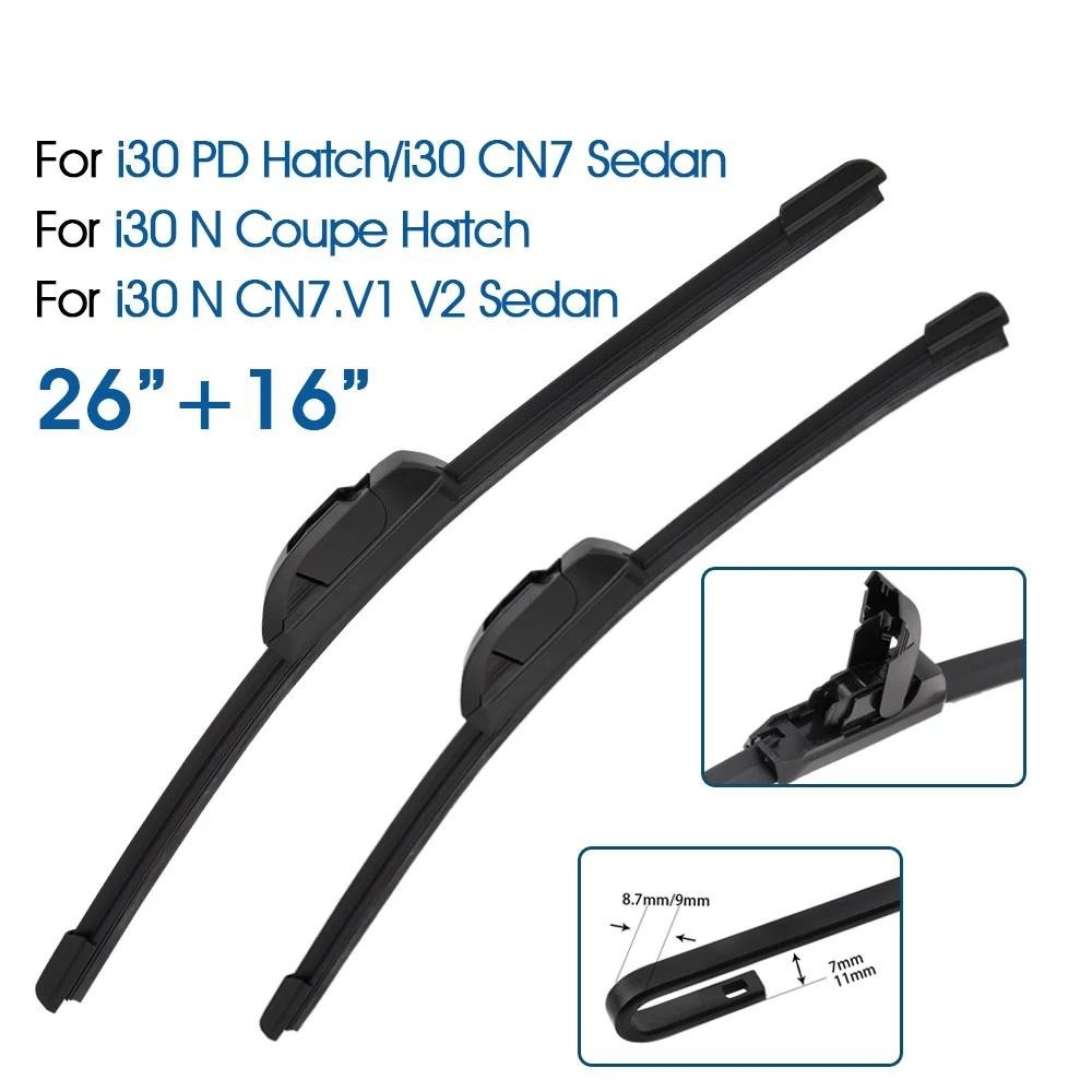 Lưỡi gạt nước ô tô 26 "+ 16" Dành cho Hyundai i30 PD HATCH / i30 CN7 Sedan / i30 N Coupe Hatch / i30