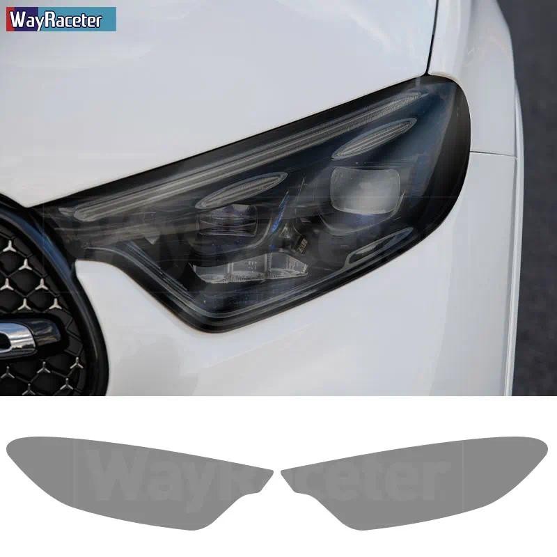2 Chiếc Xe Đèn Pha Bảo Vệ Phim Trong Suốt Khói Đen TPU Miếng Dán Cho Xe Mercedes Benz GLC Class 2023
