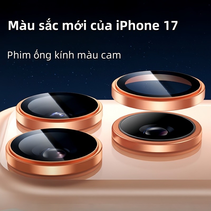 Miếng dán bảo vệ ống kính kim loại Eagle Eye cho iPhone 17 16 15 14 13 12 Pro Max