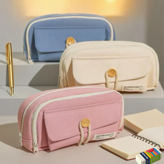  Hộp bút kiểu Nhật Túi bút vải bố nhiều ngăn dành cho học sinh,Túi đựng văn phòng phẩm dung tích lớn 