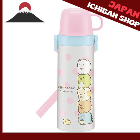 【Từ Nhật Bản】 Skater Mug Bottle 2WAY with Cup Water Bottle Stainless Steel Bottle Sumiko Gurashi 600
