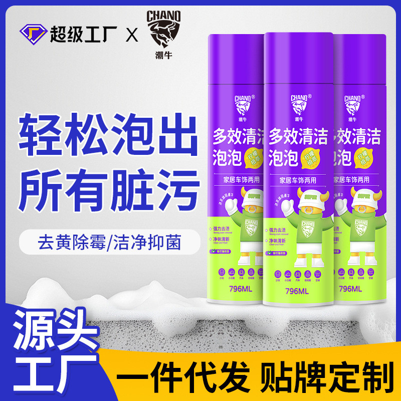 Hợp Thời Trang Làm Sạch Bò Bong Bóng Khử Nhiễm Xịt Dùng Một Lần Da Sofa Cleaner Stubborn Vết Bẩn Ngu